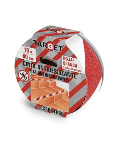Cinta Antideslizante Adhesiva Roja/Blanca...